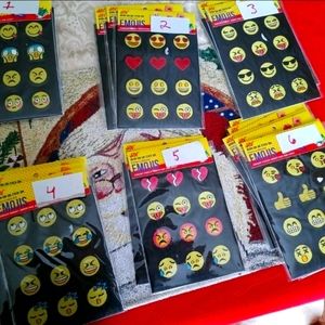 Embroidered Emoji Iron On Patches Choose a Set